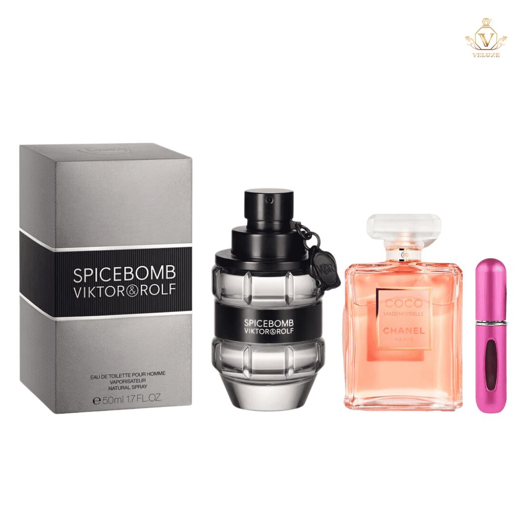 Combo Sp1cebomb V1ktor Rolf Men + Mademo1selle Coco Chanel 50ml Men + Atomizador