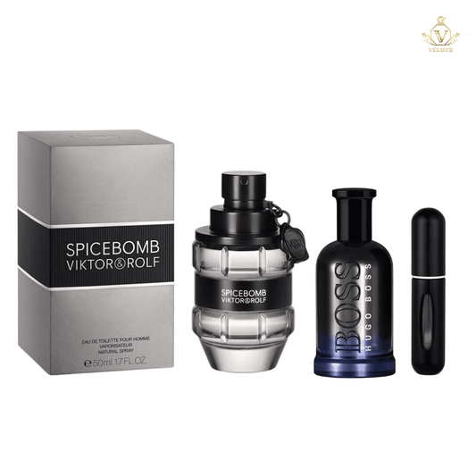 Combo Sp1cebomb V1ktor Rolf Men + Hugo Boss Bottled N1gth 50ml Men + Atomizador