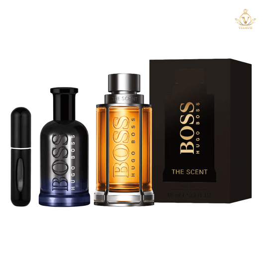 Combo Hugo b0ss the scent men+ Hugo boss bottl3d n1ght 50ml Men + Atomizador