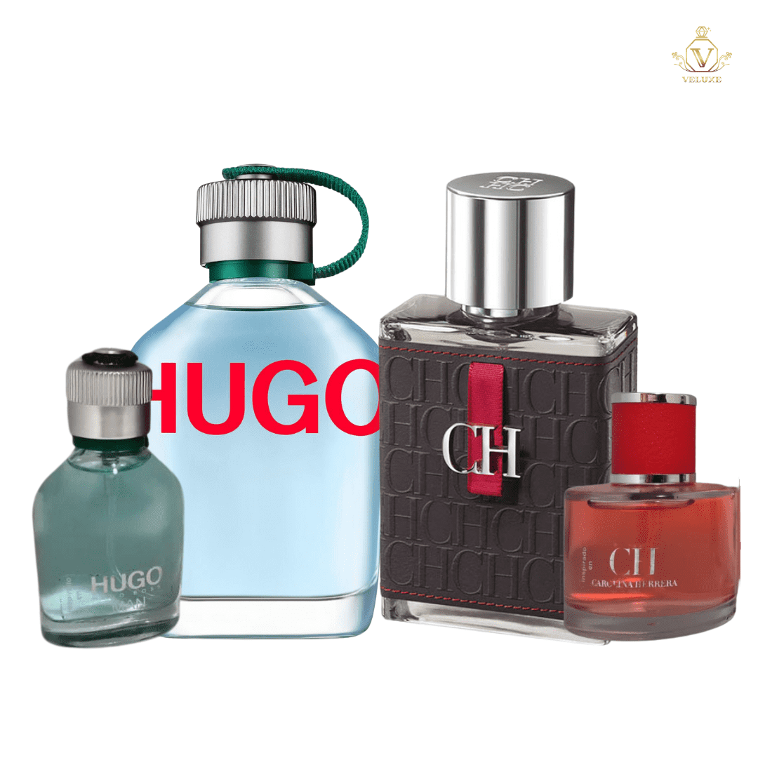 Combo CH Men +CH Men 50ML + Hugo Man + Hugo Man 50 ML + Perfumero