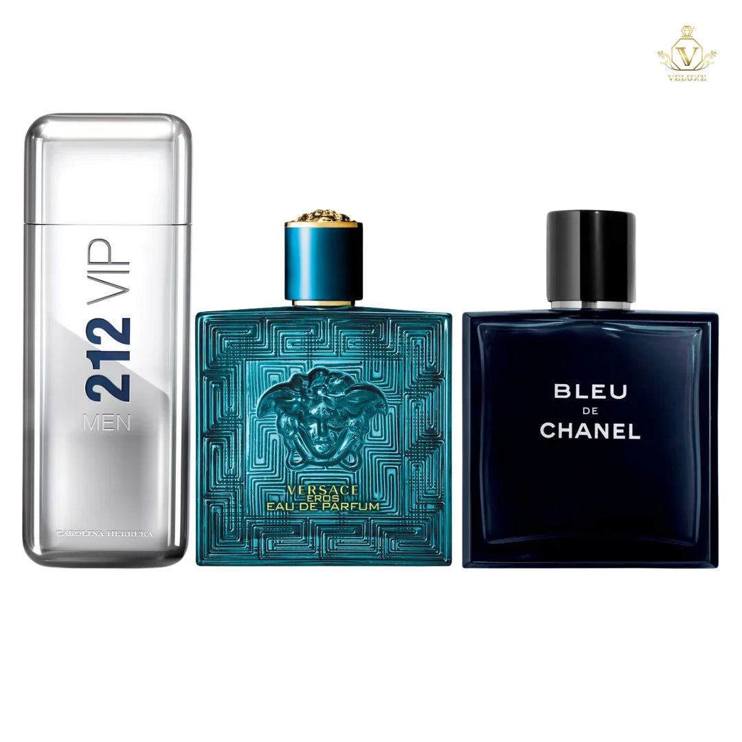 Combo Versace Eros + Bleu de Cahnel + 212 VIP Men