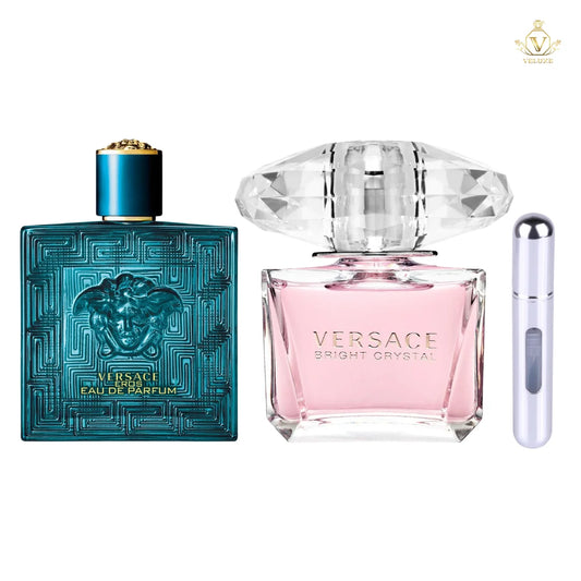 Combo Er0s Vers4ce + Br1ght Cryst4l Vers4ce + Perfumero