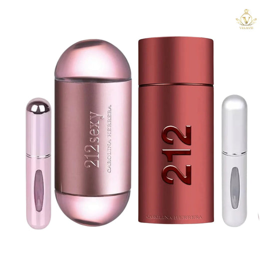 Combo 212 S3xy Men + 212 S3xy Dama + 2 Perfumeros