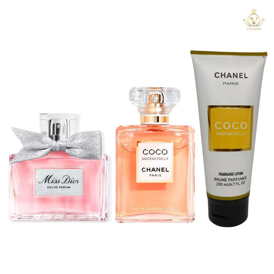 Combo Miss Dior + Coco Chanel + Crema Corporal