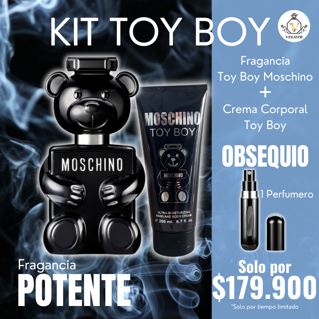 Combo Toy Boy + Crema corporal Toy Boy + Perfumero