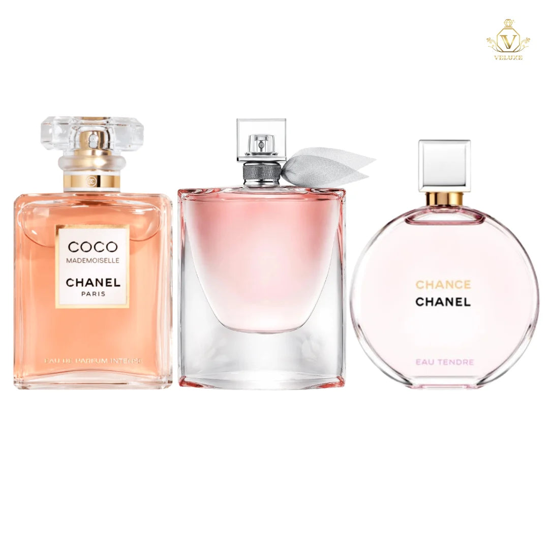Combo Coco Mademoiselle + La Vie Est Belle + Chance Eau Tendre
