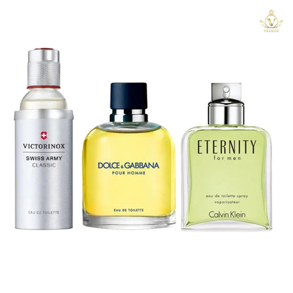 Combo Eternity For Men + Swiss Army Victorinox + D&G Pour Homme