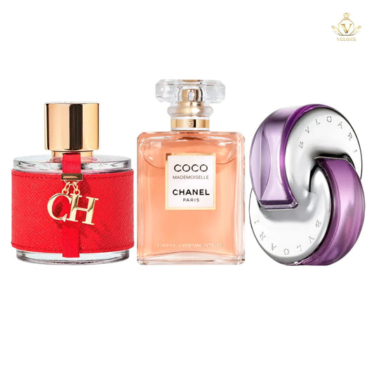 Combo CH C4rolina H3rrera + Coco Mademoiselle + Omnia Amethyste