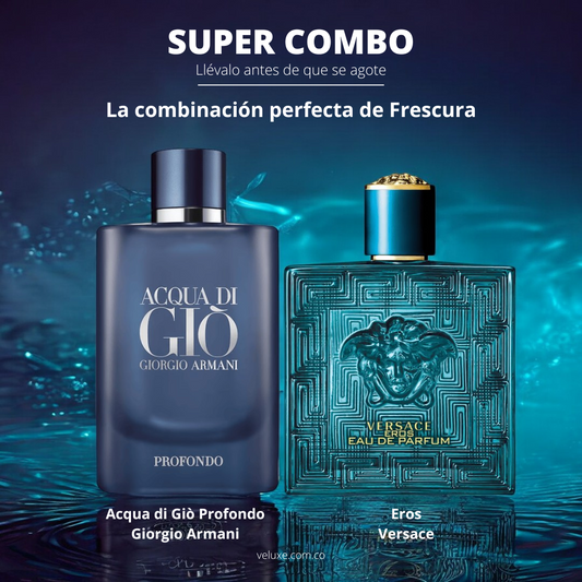 Combo Versace Eros + Acqua di Giò Profondo Giorgio Armani