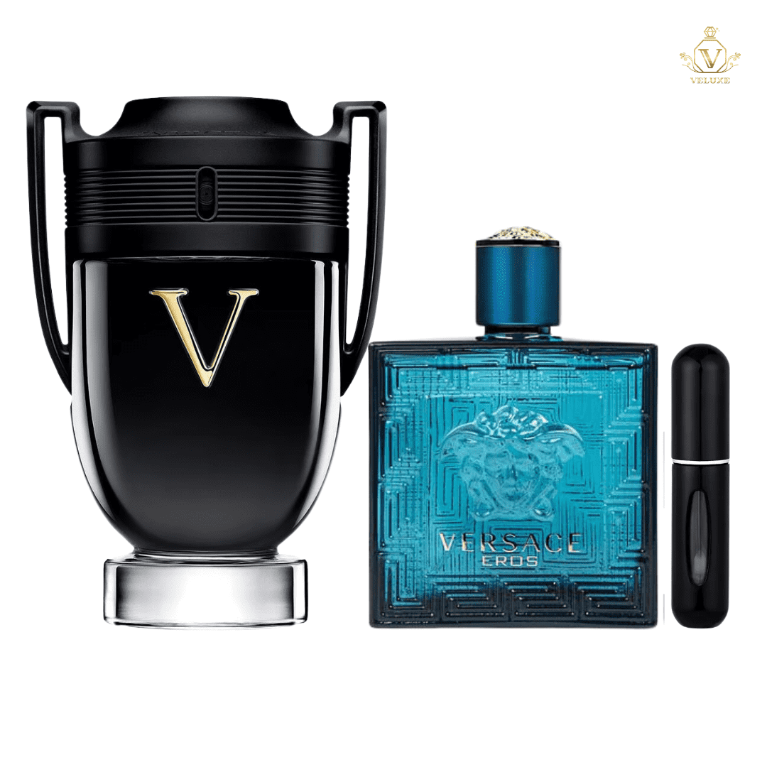 Combo Invictus Victory + Versace Eros 50Ml + Perfumero