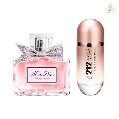 Combo M1ss D1or Eau de Parfum + 212 VIP Rosé C4rolina H3rrera