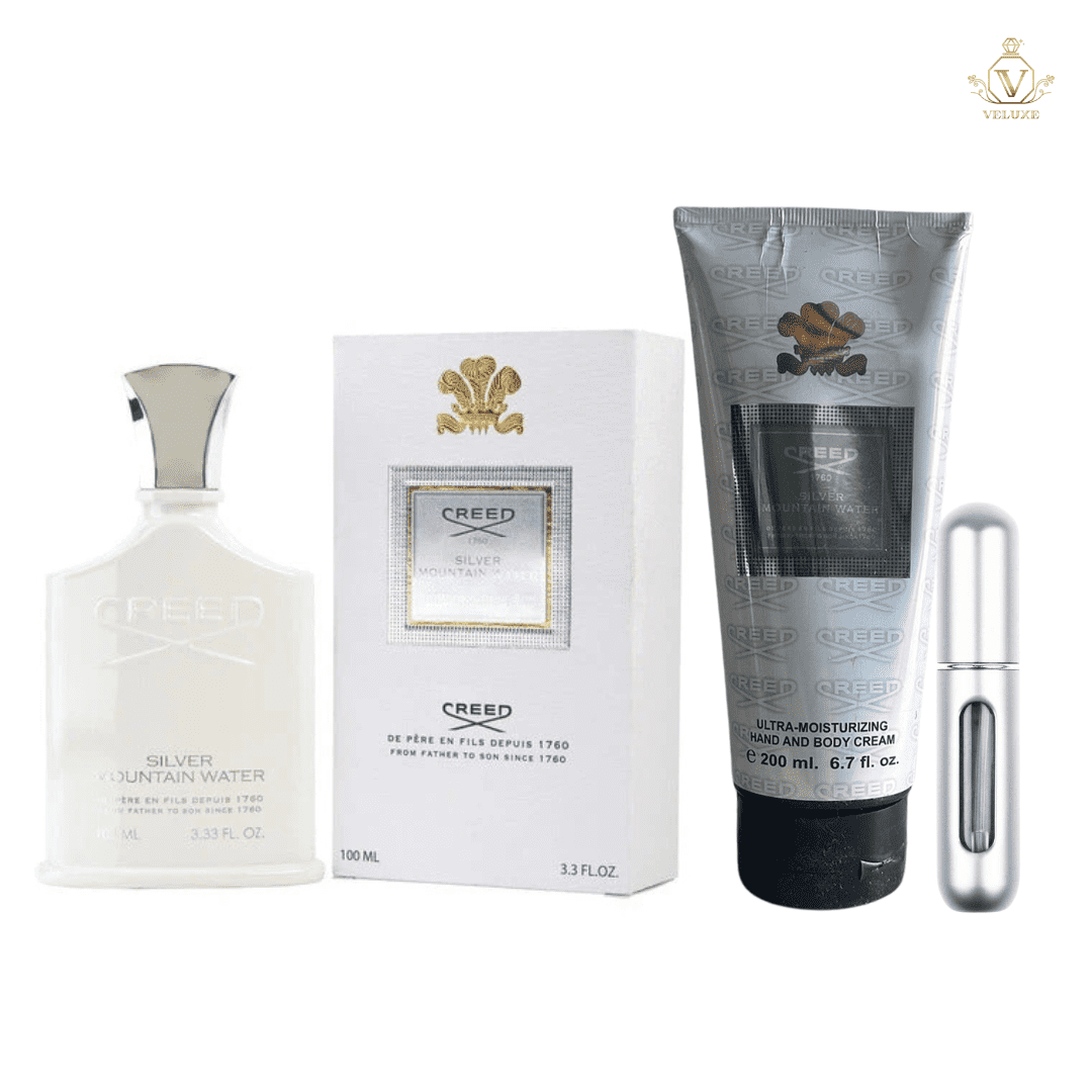 Combo Silver Mountain Water Creed + Crema Corporal Creed + Perfumero