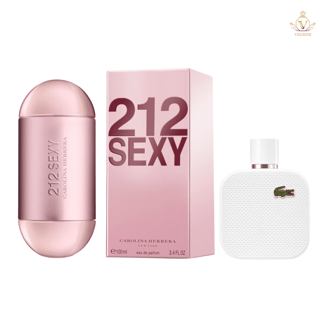 Combo 212 Sexy E4u CH Dama + Lacoste Blanc E4u 50ml Men