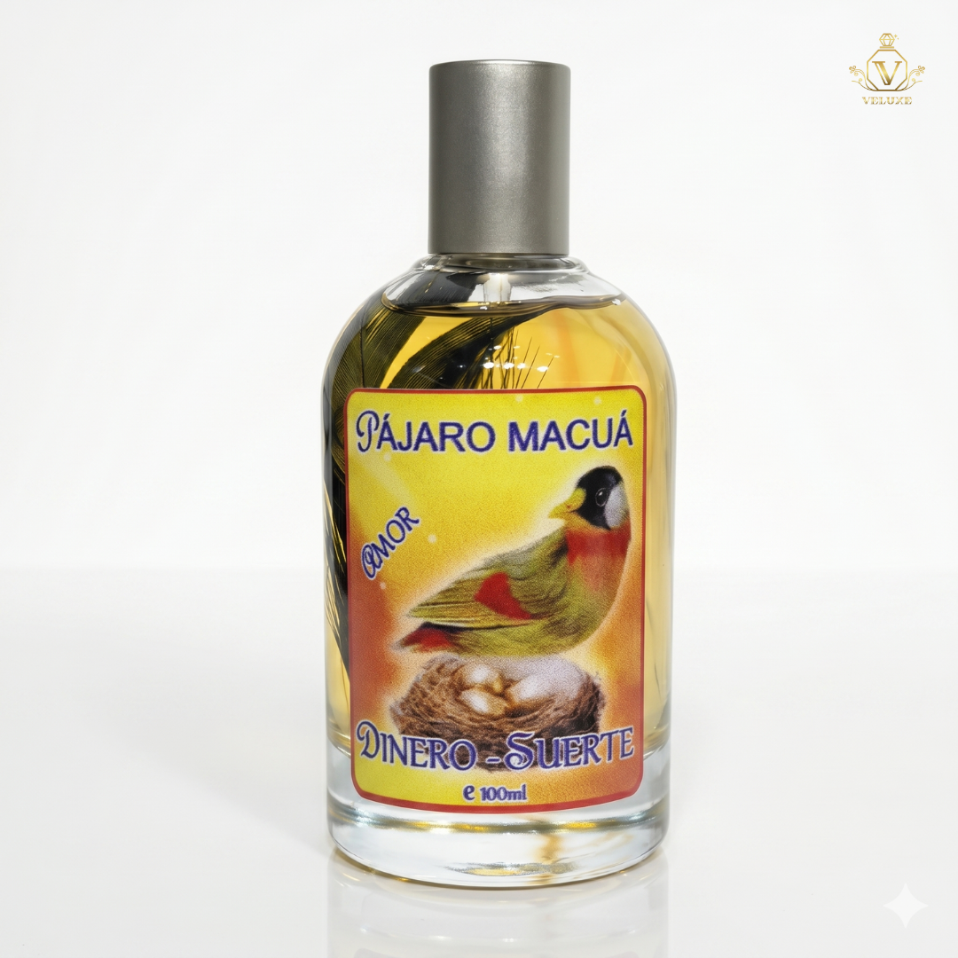 Fragancia inspirada en Pájaro Mácua Amor-Dinero-Suerte Perfume con Feromonas